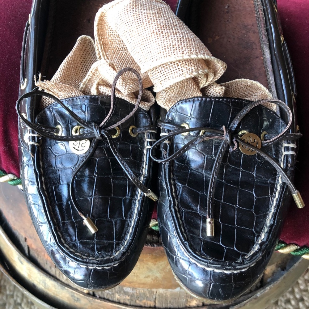 Sperry Topsiders sz 8 . Brown . Crocodile